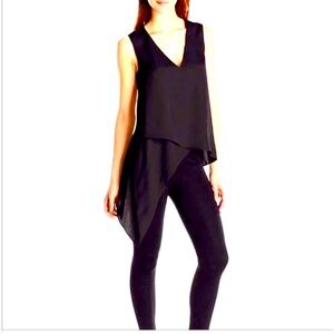 BCBGMaxAzria Asymmetrical Nikko Black Top (Size S)